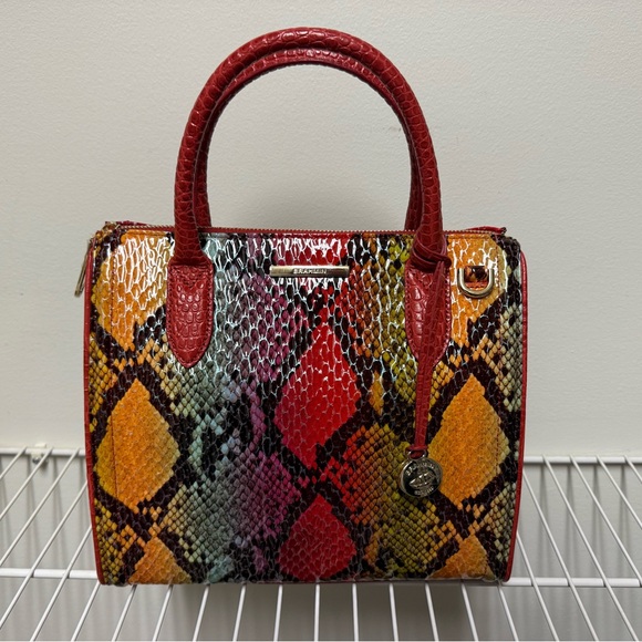 Brahmin Small Carline Red Dragon Experium Satchel with Wallet - Picture 1 of 4